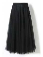 SOULLESS SKIRT Long Black Tutu - Womens Halloween Costume 